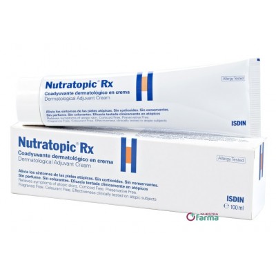 Comprar ISDIN NUTRATOPIC RX COADYUVANTE DERMATOLOGICO CREMA 100 ML al mejor precio en NuestraFarma, tu farmacia online