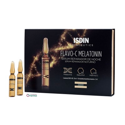 Comprar ISDINCEUTICS FLAVO-C MELATONIN 10 AMPOLLAS 2 ML al mejor precio en NuestraFarma, tu farmacia online