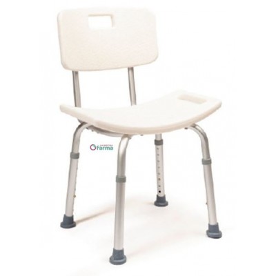Comprar SILLA DE DUCHA GRADUABLE EN ALTURA CON RESPALDO PRIM B1040N al mejor precio en NuestraFarma, tu farmacia online