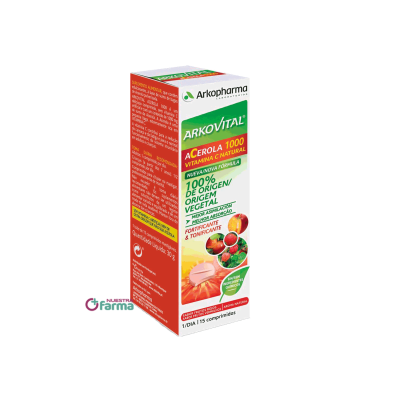 Comprar ARKOVOX ACEROLA 1000 15 COMPRIMIDOS MASTICABLES al mejor precio en NuestraFarma, tu farmacia online