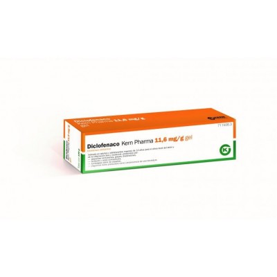 Comprar DICLOFENACO KERN PHARMA 11,6 MG/G GEL CUTANEO 1 TUBO 100 G al mejor precio en NuestraFarma, tu farmacia online