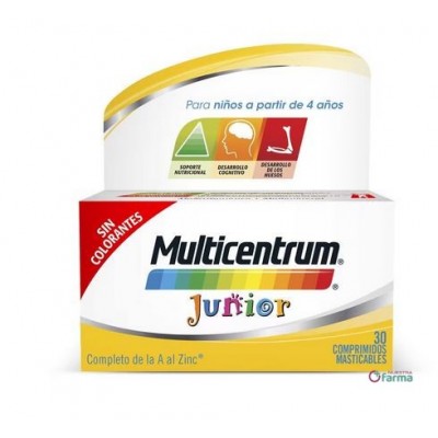 Comprar MULTICENTRUM JUNIOR 30 COMPRIMIDOS al mejor precio en NuestraFarma, tu farmacia online