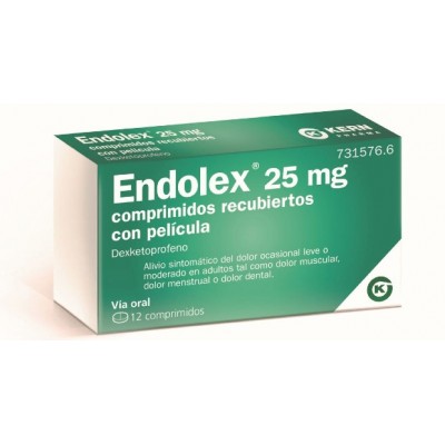 Comprar ENDOLEX 25 MG 12 COMPRIMIDOS al mejor precio en NuestraFarma, tu farmacia online