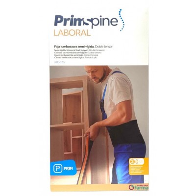 Comprar PRIMSPINE LABORAL FAJA LUMBOSACRA SEMIRRIGIDA PRS625N COLOR NEGRO TALLA XXL al mejor precio en NuestraFarma, tu farmacia online