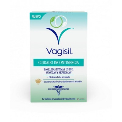 Comprar VAGISIL CUIDADO INCONTINENCIA TOALLITAS INTIMAS 2 EN 1 12 UNIDADES al mejor precio en NuestraFarma, tu farmacia online