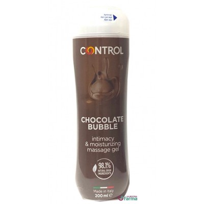 Comprar CONTROL BUBBLE CHOCOLATE MASSAGE GEL 3 EN 1 200 ML al mejor precio en NuestraFarma, tu farmacia online
