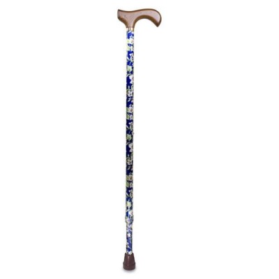 Comprar MULETILLA EXTENSIBLE ALUMINIO ESTAMPADO FLOR AZUL BLANCO PRIM REF465618 al mejor precio en NuestraFarma, tu farmacia online