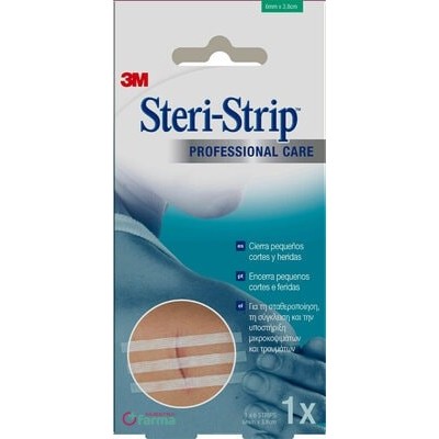 Comprar STERI STRIP SUTURA CUTANEA ESTERIL TIRA 38 MM X 6 MM 6 UNIDADES al mejor precio en NuestraFarma, tu farmacia online