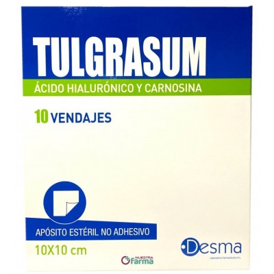 Comprar TULGRASUM 10X10 10 APOSITOS ESTERILES al mejor precio en NuestraFarma, tu farmacia online