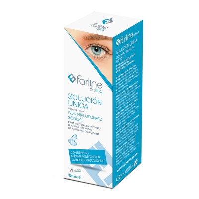 Comprar FARLINE SOLUCION UNICA CON HIALURONICO 500 ML al mejor precio en NuestraFarma, tu farmacia online