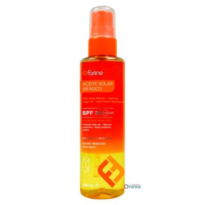 Comprar FARLINE ACEITE SOLAR BIFASICO SPF 30 200 ML al mejor precio en NuestraFarma, tu farmacia online