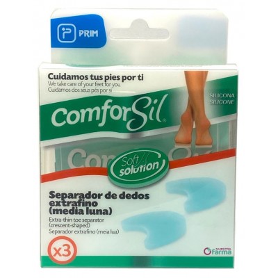 Comprar COMFORSIL SEPARADORES DE DEDOS EXTRAFINOS DE SILICONA 3 UNIDADES TALLA S CC206S al mejor precio en NuestraFarma, tu farmacia online