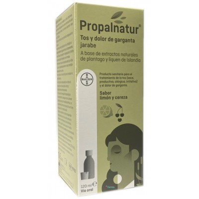 Comprar PROPALNATUR TOS Y DOLOR DE GARGANTA JARABE SABOR LIMON Y CEREZA 120 ML al mejor precio en NuestraFarma, tu farmacia online