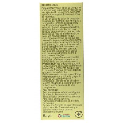 Comprar PROPALNATUR TOS Y DOLOR DE GARGANTA SPRAY SABOR LIMON Y MENTA 20 ML al mejor precio en NuestraFarma, tu farmacia online
