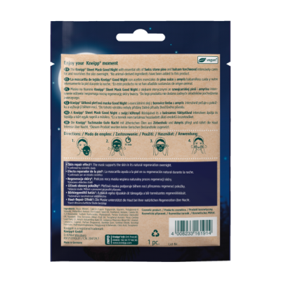 Comprar KNEIPP SHEET MASK GOOD NIGHT 1 UNIDAD al mejor precio en NuestraFarma, tu farmacia online