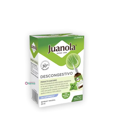 Comprar JUANOLA DESCONGESTIVO SPRAY NASAL 20 ML al mejor precio en NuestraFarma, tu farmacia online