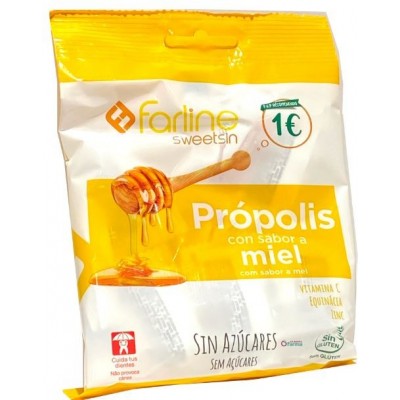 Comprar FARLINE SWEETSIN CARAMELOS SIN AZUCAR SABOR MIEL PROPOLIS BOLSA 40 G al mejor precio en NuestraFarma, tu farmacia online