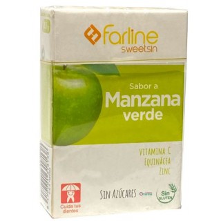 FARLINE SWEETSIN CARAMELOS SIN AZUCAR SABOR MANZANA VERDE 36,5 G