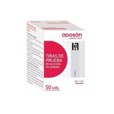 Comprar TIRAS REACTIVAS GLUCEMIA APOSAN 50 U al mejor precio en NuestraFarma, tu farmacia online
