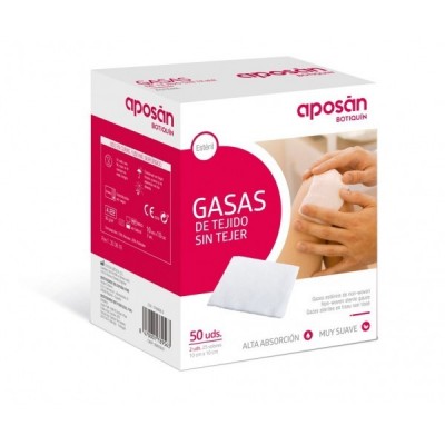 Comprar APOSAN GASA ESTERIL TEJIDO SIN TEJER COMPRESAS 25 SOBRES 2 GASAS 10 CM X 10 CM al mejor precio en NuestraFarma, tu farmacia online