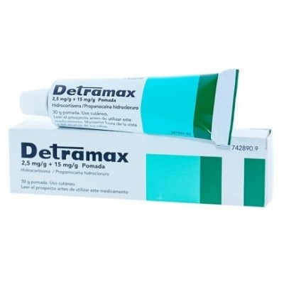 Comprar DETRAMAX 2,5 mg/g + 15 mg/g POMADA 1 TUBO 30 g al mejor precio en NuestraFarma, tu farmacia online