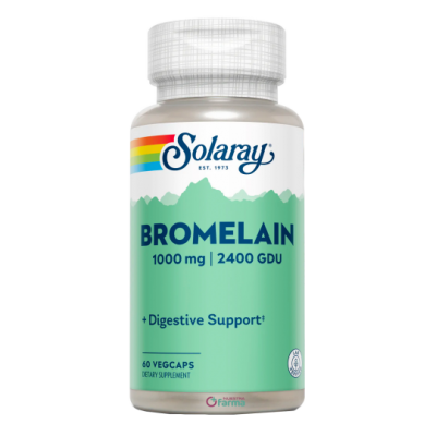 Comprar SOLARAY BROMELAINA 1000 MG (2400 GDU) 60 CAPSULAS VEGETALES al mejor precio en NuestraFarma, tu farmacia online