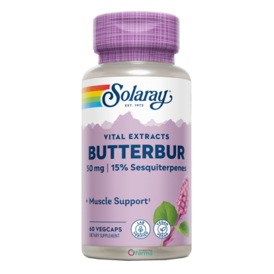 Comprar SOLARAY BUTTERBUR (PETASITA) 60 CAPSULAS VEGETALES al mejor precio en NuestraFarma, tu farmacia online