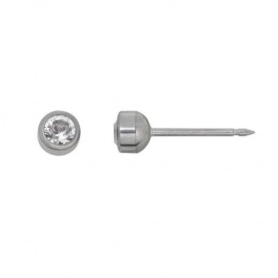 Comprar INVERNESS PENDIENTE TITANIO 17C SOLITARIO BISEL CRISTAL CLEAR 4 MM al mejor precio en NuestraFarma, tu farmacia online