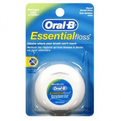 Comprar ORAL-B SEDA DENTAL ESSENTIAL FLOSS CERA/MENTA 50 M al mejor precio en NuestraFarma, tu farmacia online