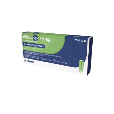Comprar DIFENADEX 25 MG 10 CAPSULAS (BLISTER (AL/PVC/ACLAR/PCTFE) al mejor precio en NuestraFarma, tu farmacia online