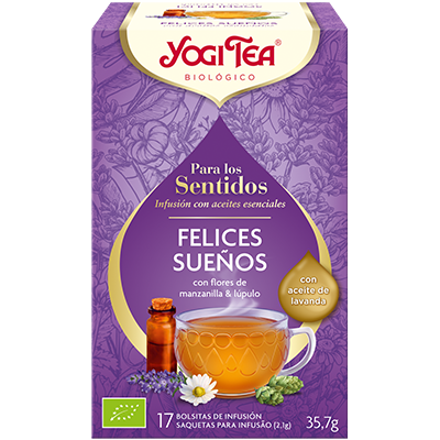 Comprar YOGI TEA BIOLOGICO FELICES SUEÑOS PARA LOS SENTIDOS 17 BOLSITAS al mejor precio en NuestraFarma, tu farmacia online