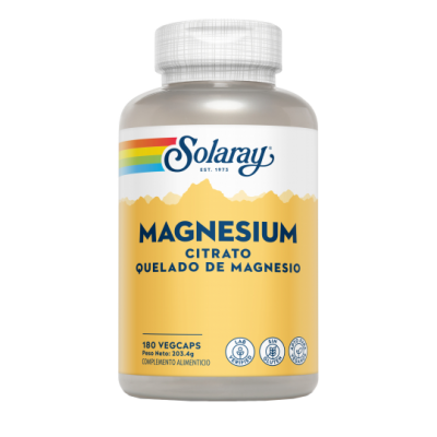 Comprar SOLARAY MAGNESIO CITRATO QUELADO 180 CAPSULAS VEGETALES al mejor precio en NuestraFarma, tu farmacia online