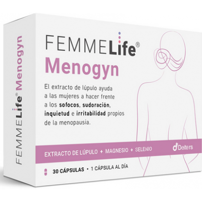 Comprar FEMMELIFE MENOGYN 30 CAPSULAS al mejor precio en NuestraFarma, tu farmacia online