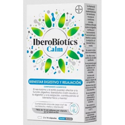 Comprar IBEROBIOTICS CALM 14 CAPSULAS VERDES + 14 CAPSULAS BLANCAS al mejor precio en NuestraFarma, tu farmacia online