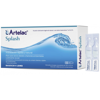 Comprar ARTELAC SPLASH GOTAS OCULARES 30 MONODOSIS al mejor precio en NuestraFarma, tu farmacia online