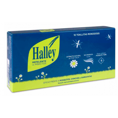 Comprar HALLEY REPELENTE DE INSECTOS 10 UNIDADES MONODOSIS al mejor precio en NuestraFarma, tu farmacia online