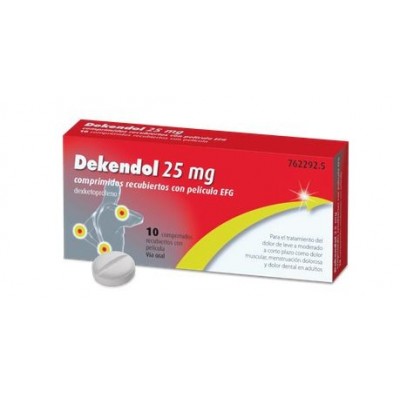 Comprar DEKENDOL EFG 25 MG 10 COMPRIMIDOS RECUBIERTOS al mejor precio en NuestraFarma, tu farmacia online