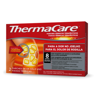 Comprar THERMACARE RODILLA 2 PARCHES TERMICOS al mejor precio en NuestraFarma, tu farmacia online