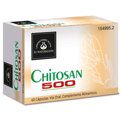 Comprar EL NATURALISTA CHITOSAN 500 60 CAPSULAS al mejor precio en NuestraFarma, tu farmacia online