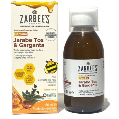 Comprar ZARBEE'S FAMILIA JARABE TOS Y GARGANTA 150 ML al mejor precio en NuestraFarma, tu farmacia online