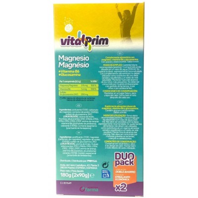 Comprar VITALPRIM MAGNESIO EFERVESCENTE DUO PACK 40 COMPRIMIDOS al mejor precio en NuestraFarma, tu farmacia online