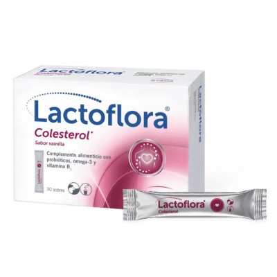 Comprar LACTOFLORA COLESTEROL SABOR VAINILLA 30 SOBRES al mejor precio en NuestraFarma, tu farmacia online