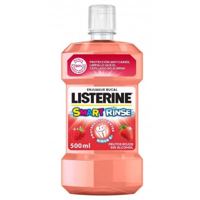 Comprar LISTERINE SMART RINSE ENJUAGUE BUCAL PARA NIÑOS SABOR FRUTOS ROJOS 500 ML al mejor precio en NuestraFarma, tu farmacia online
