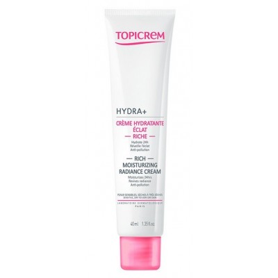 Comprar TOPICREM HYDRA+ CREMA HIDRATANTE ILUMINADORA RICA 40 ML al mejor precio en NuestraFarma, tu farmacia online