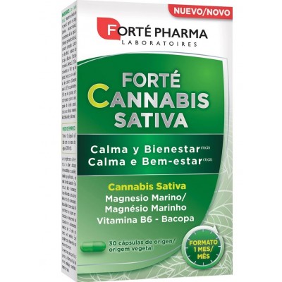 Comprar FORTÉ CANNABIS SATIVA 30 CAPSULAS al mejor precio en NuestraFarma, tu farmacia online
