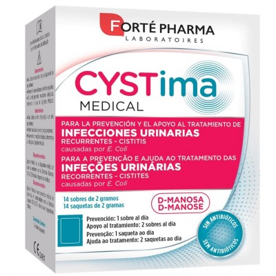Comprar FORTÉ PHARMA CYSTIMA MEDICAL 14 SOBRES 2 G al mejor precio en NuestraFarma, tu farmacia online