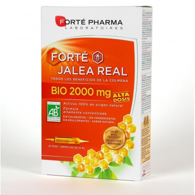 Comprar FORTÉ JALEA REAL BIO 2000 MG 20 AMPOLLAS 10 ML al mejor precio en NuestraFarma, tu farmacia online