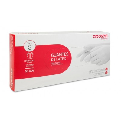 Comprar APOSAN GUANTES DE LATEX BOTIQUIN TALLA S 50 UNIDADES al mejor precio en NuestraFarma, tu farmacia online