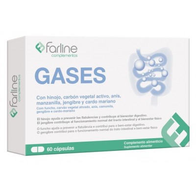 Comprar FARLINE COMPLEMENTOS GASES 60 CAPSULAS al mejor precio en NuestraFarma, tu farmacia online