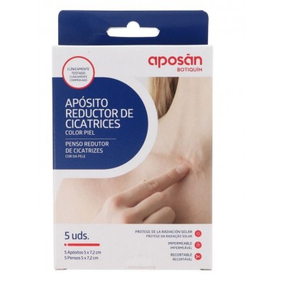 Comprar APOSAN BOTIQUIN APOSITO REDUCTOR DE CICATRICES 5 UNIDADES 7,2 CM X 5 CM al mejor precio en NuestraFarma, tu farmacia online